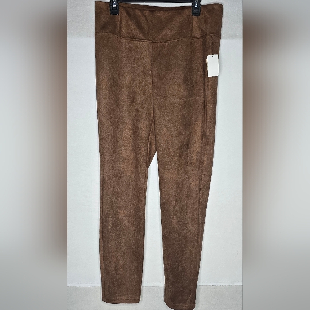 NWT Laundry by Shelli Segal Women's Size XL Faux Suede Pull on Pants